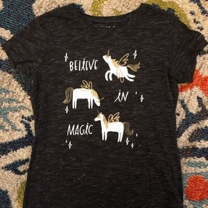 Cat & Jack Believe Magic Unicorn T-shirt XL 14/16